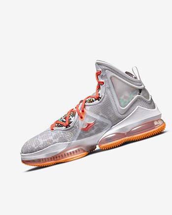 Nike LeBron 19 Grises Naranjas Rojos Claro Verdes | MX 3005